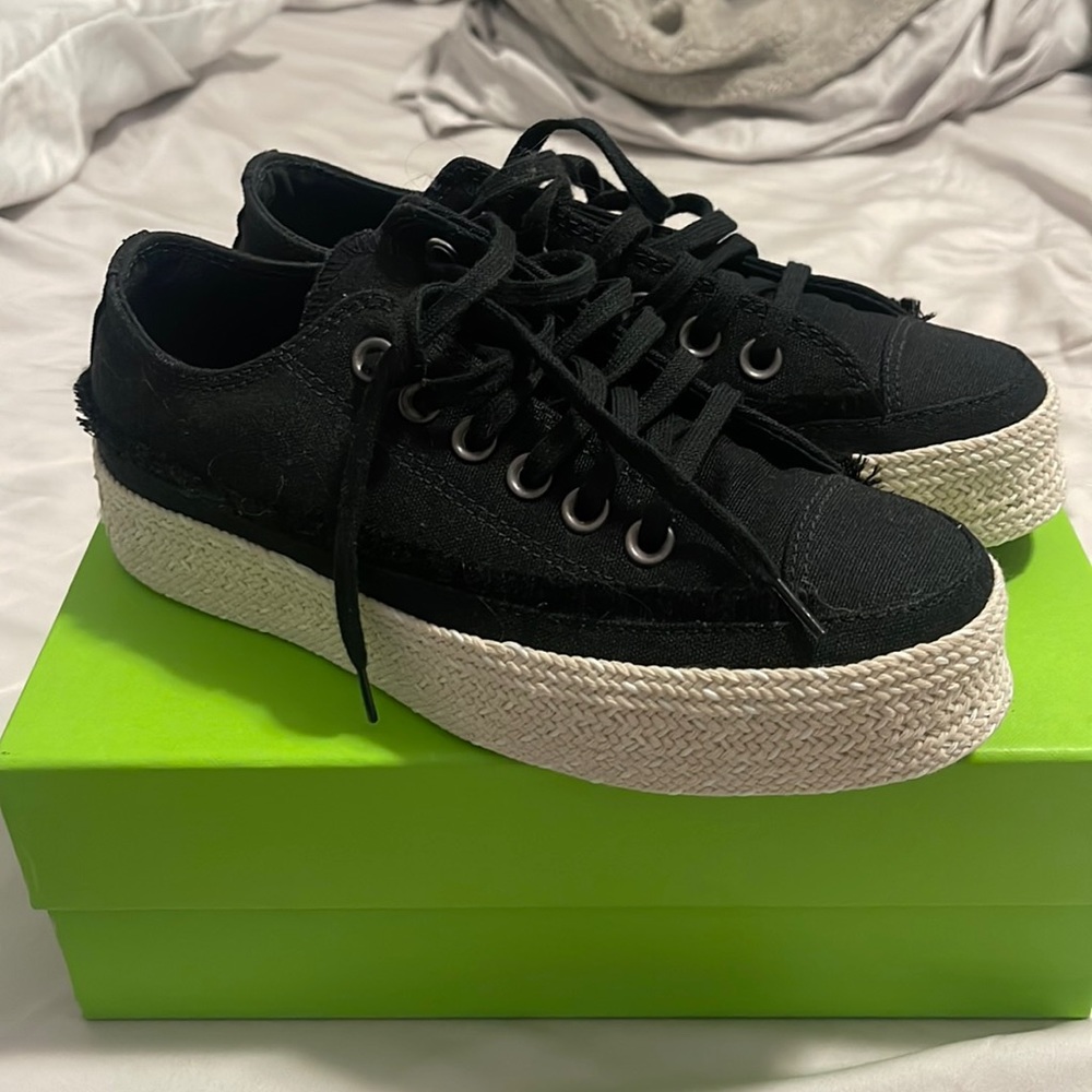 Black converse espadrille sneakers, worn once